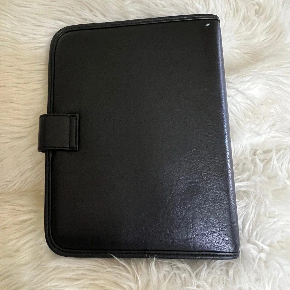 US Navy Department of the Navy Black Leather 3-Ring Binder Planner Cover